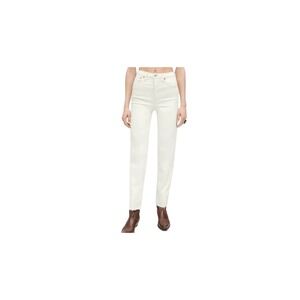 RE/DONE Jeans Size‎ 24 70's Stove Pipe Frayed Ivory High Rise With Stretch